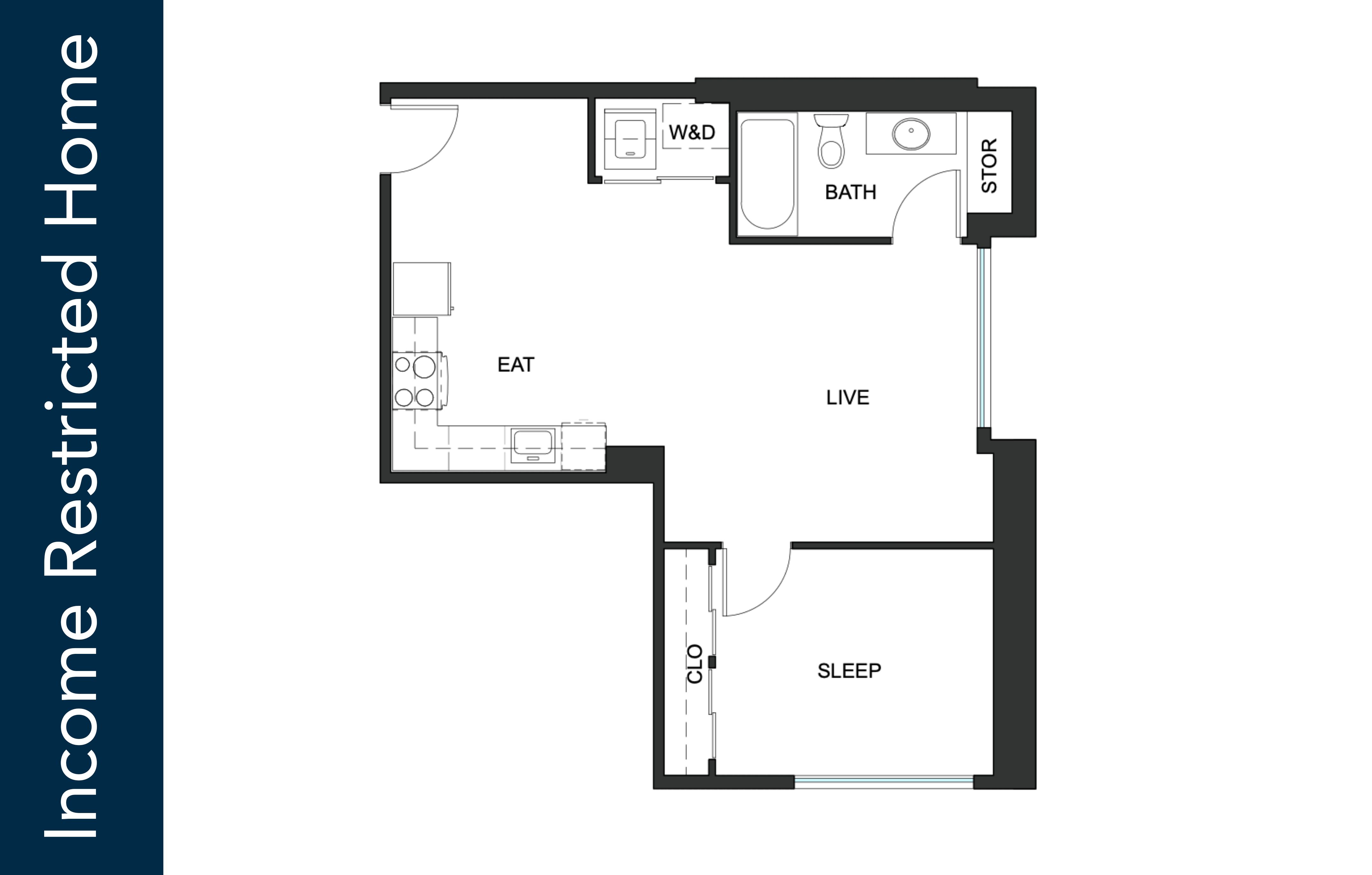 1x1 A14 - 75% MFTE - Iron Flats - Affordable
